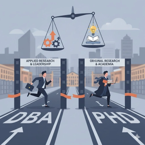 تفاوت درامد DBA و PhD